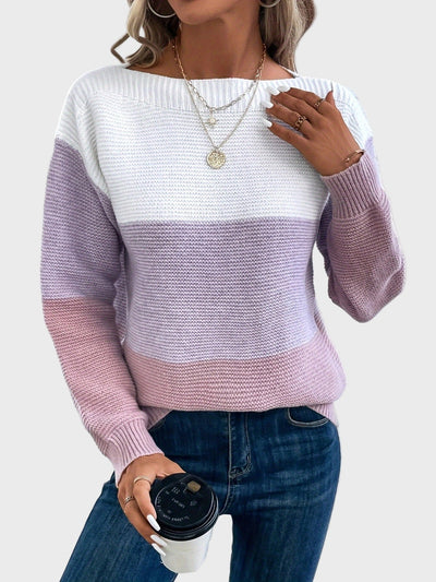 Elegant knitted high-neck sweater