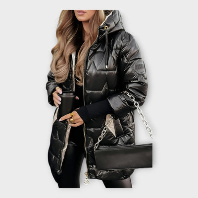 Glossy puffer jacket