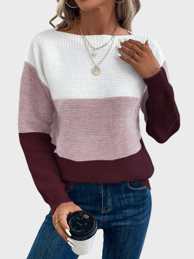 Elegant knitted high-neck sweater