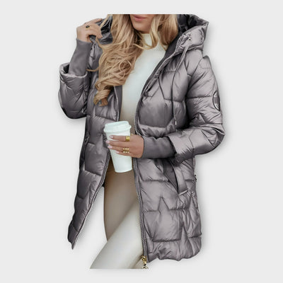 Glossy puffer jacket