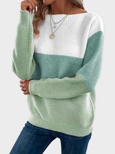 Elegant knitted high-neck sweater