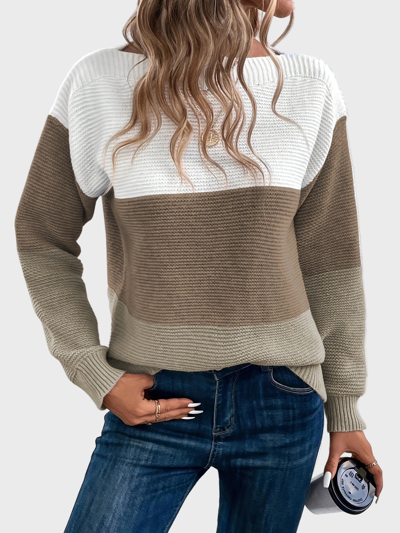 Elegant knitted high-neck sweater