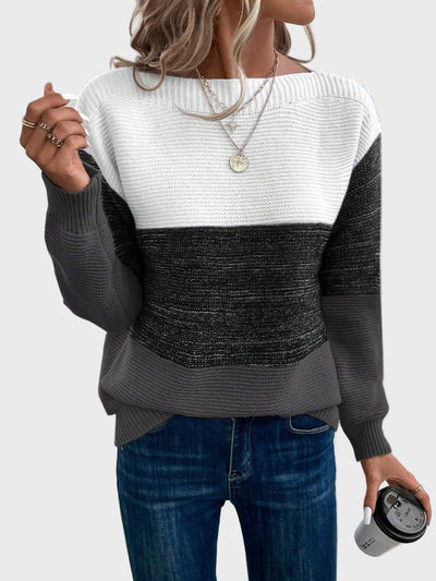 Elegant knitted high-neck sweater