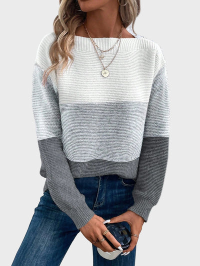 Elegant knitted high-neck sweater