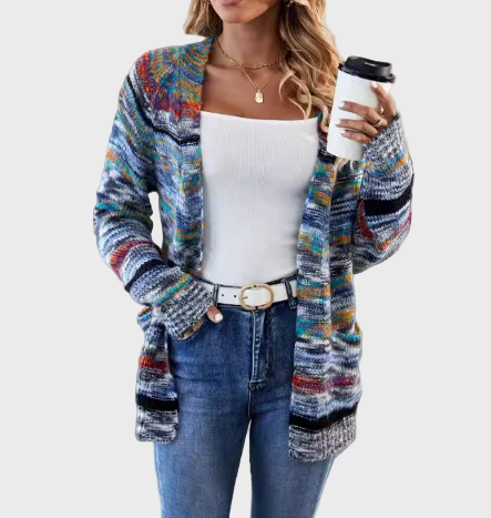 Multicolored knitted vest