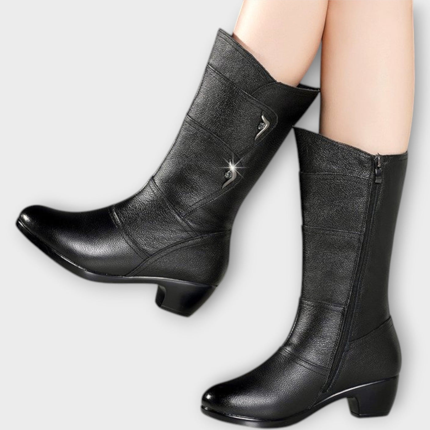 Elegant mid-calf boots