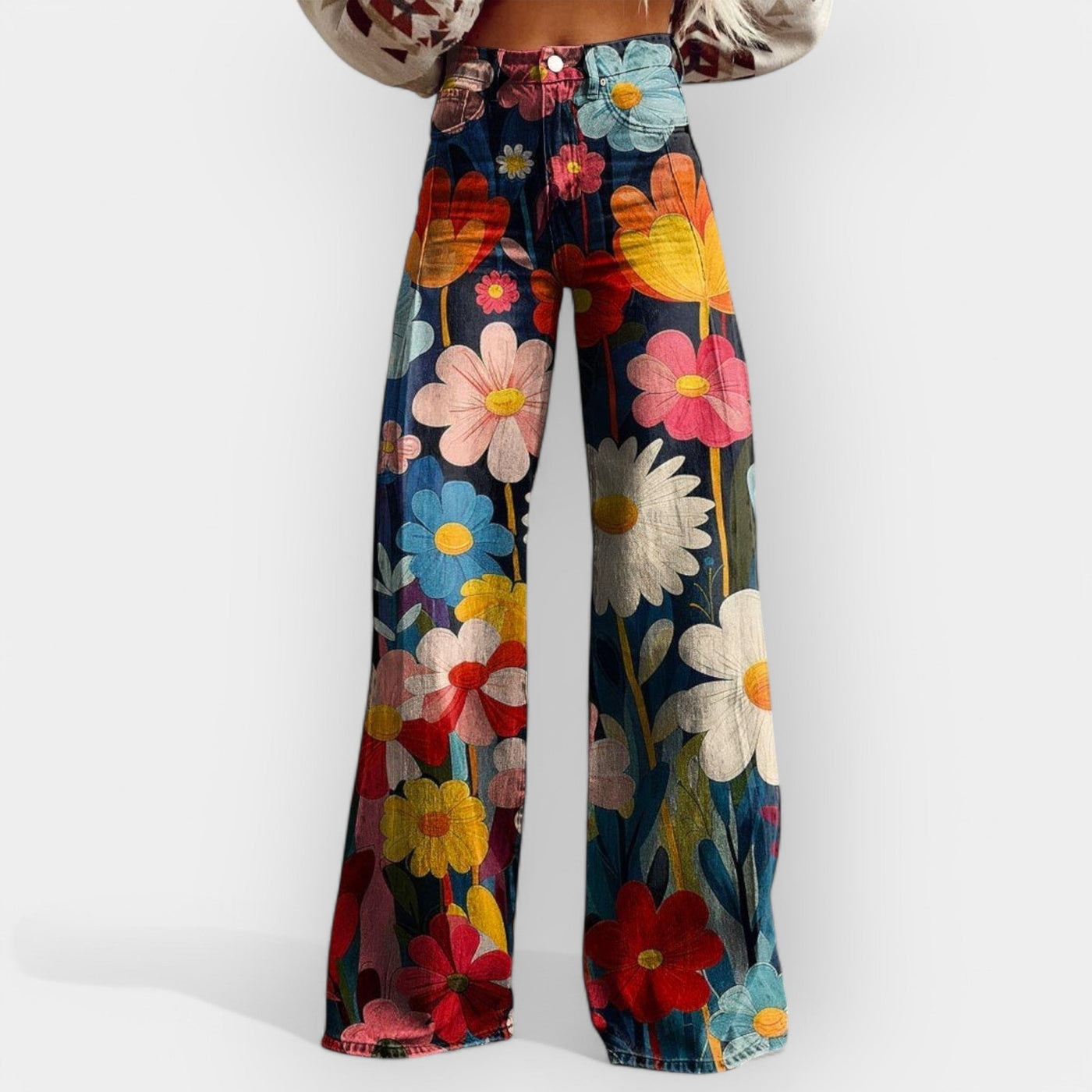 Floral Wide-Leg Pants