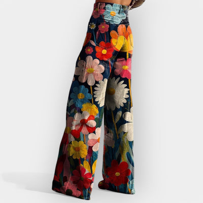 Floral Wide-Leg Pants