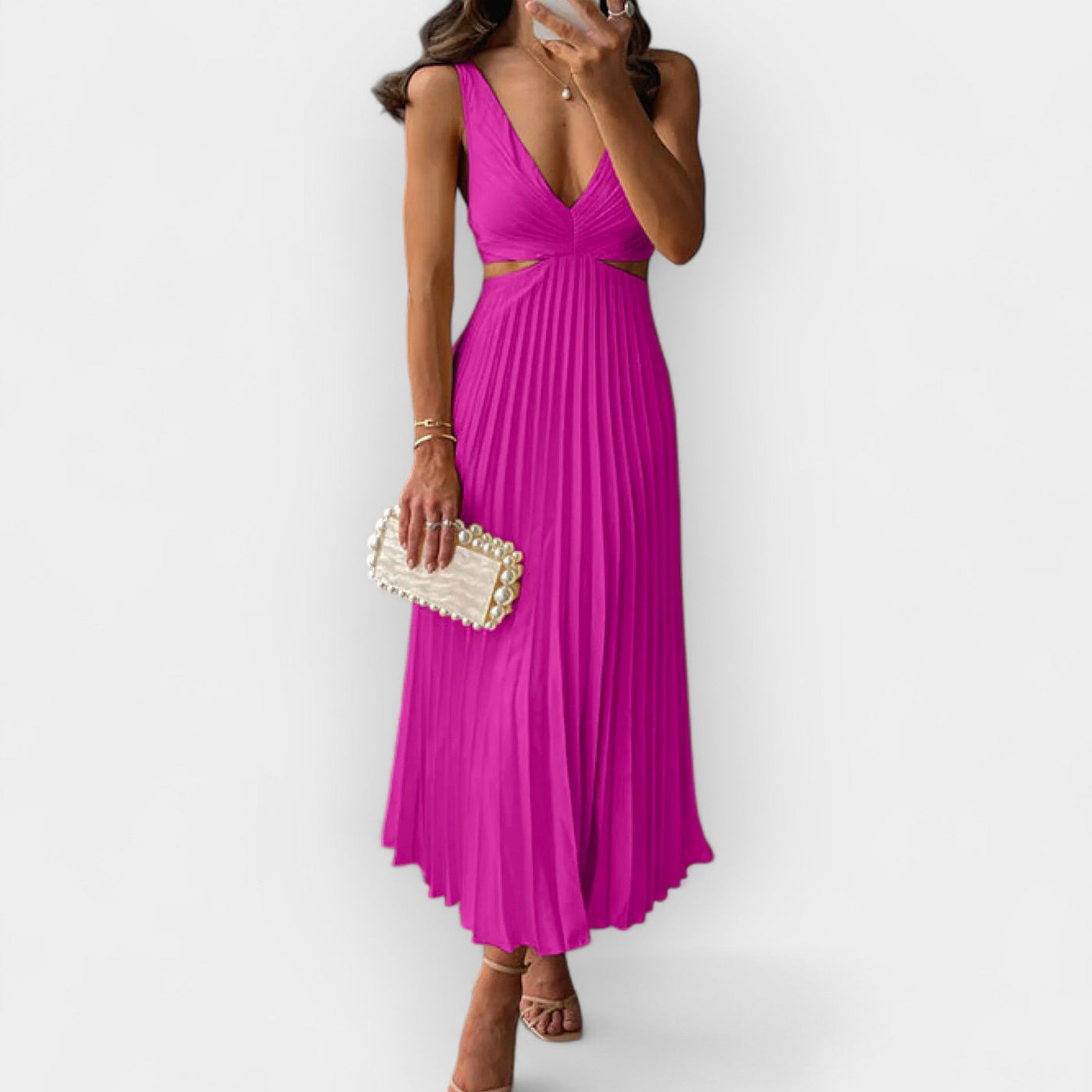 Satin midi dress
