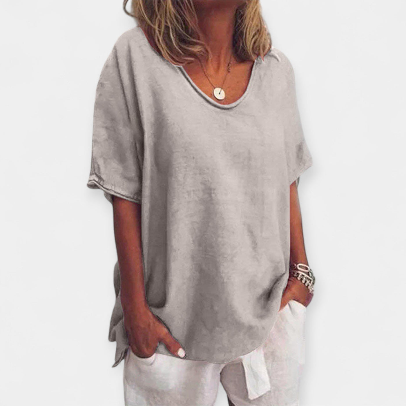 Summer V-neck blouse