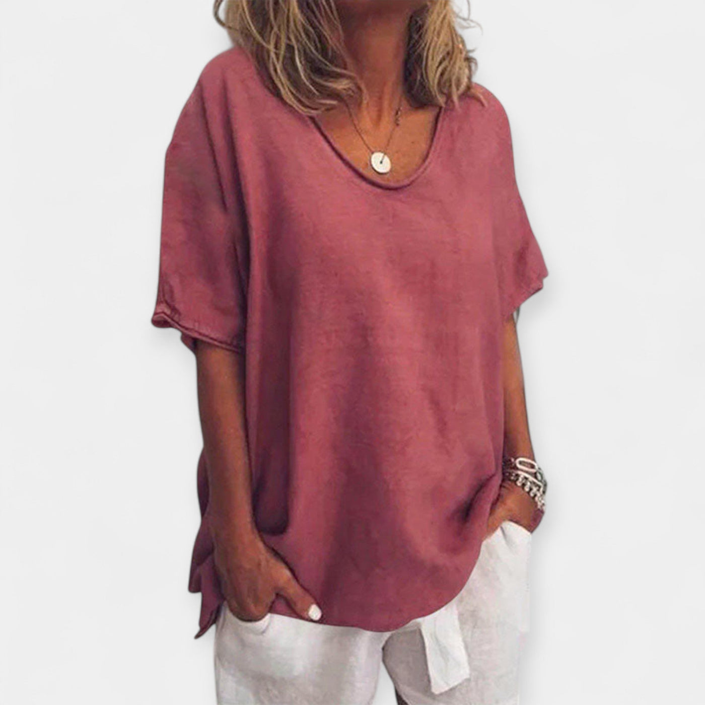 Summer V-neck blouse