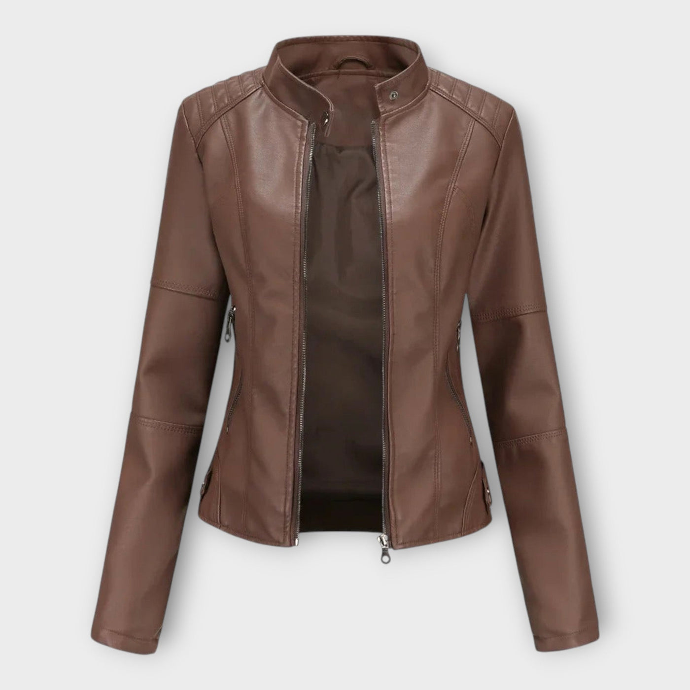 Elegant modern leather jacket