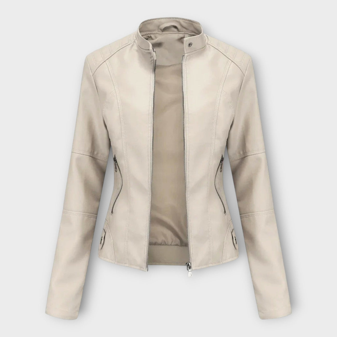 Elegant modern leather jacket