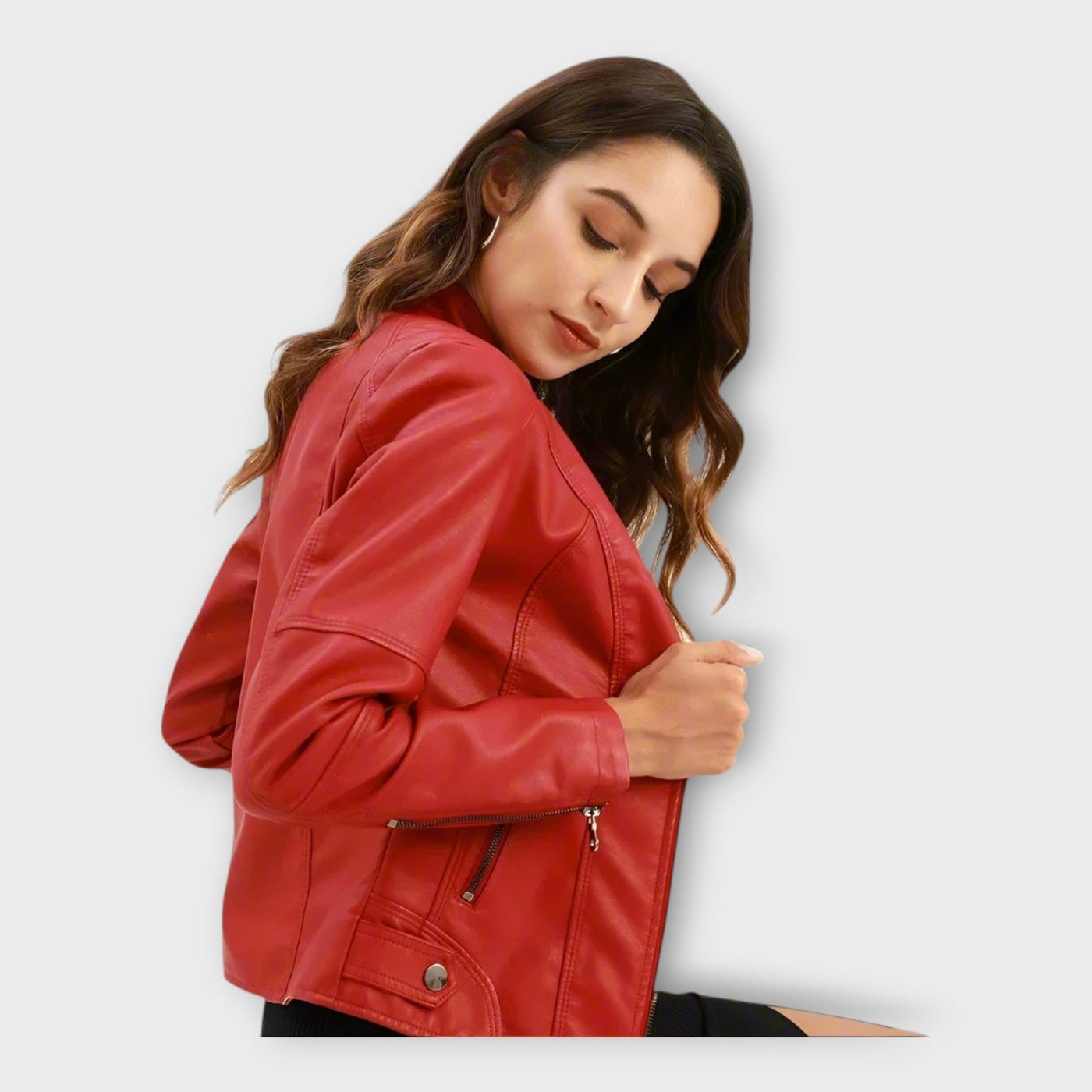 Elegant modern leather jacket