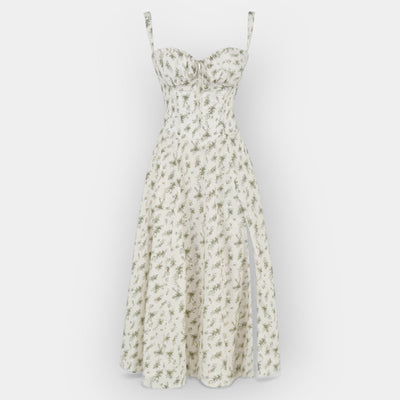 Midi dress with corset