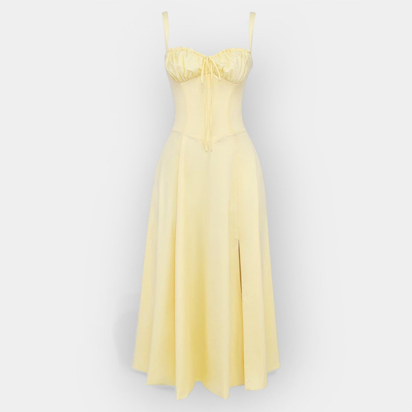 Midi dress with corset