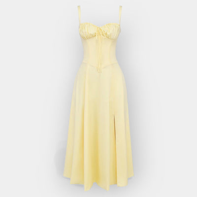 Midi dress with corset