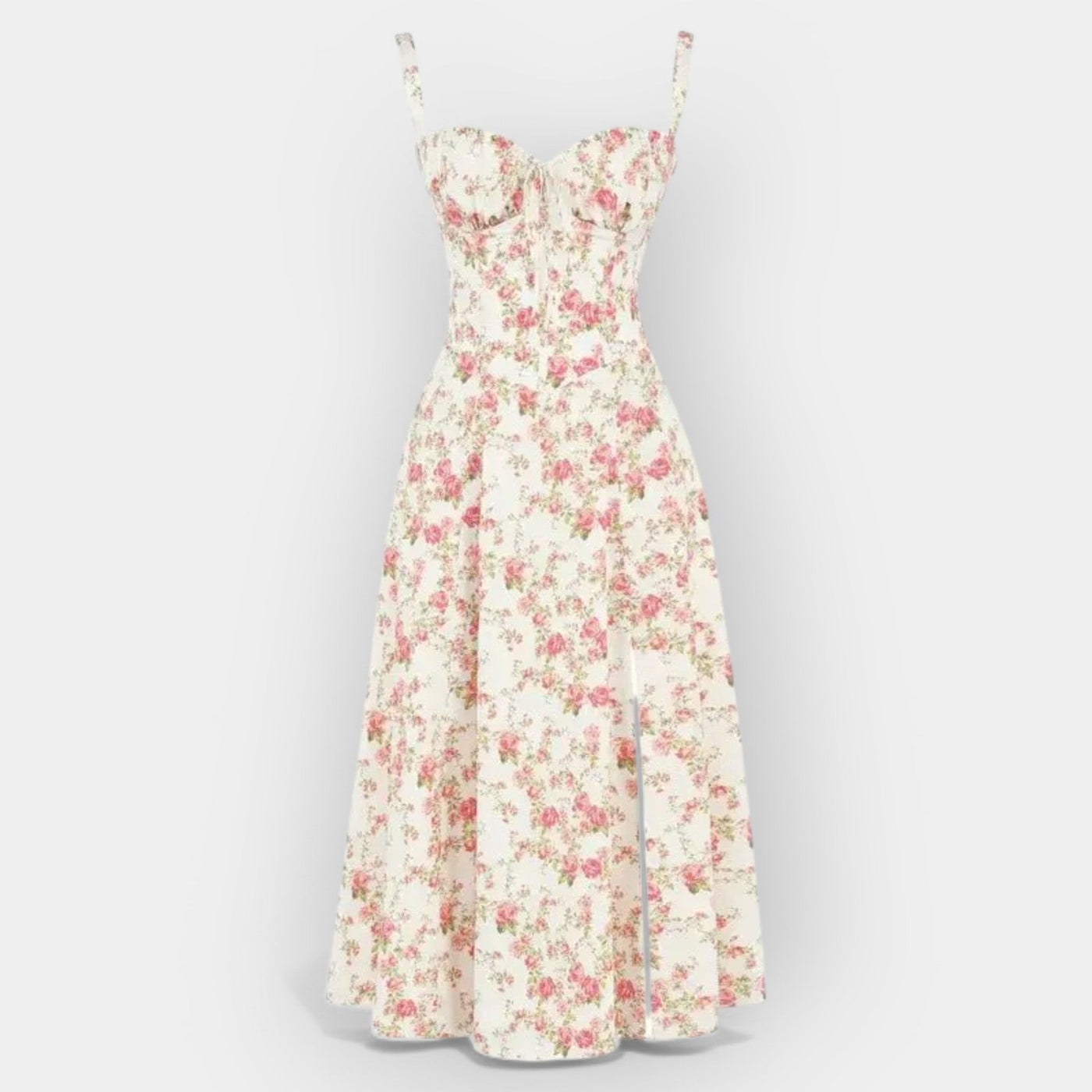 Midi dress with corset