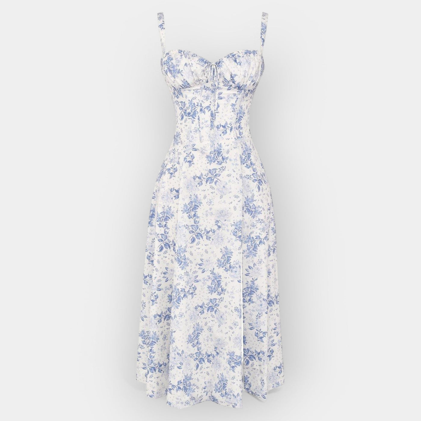 Midi dress with corset