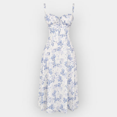 Midi dress with corset