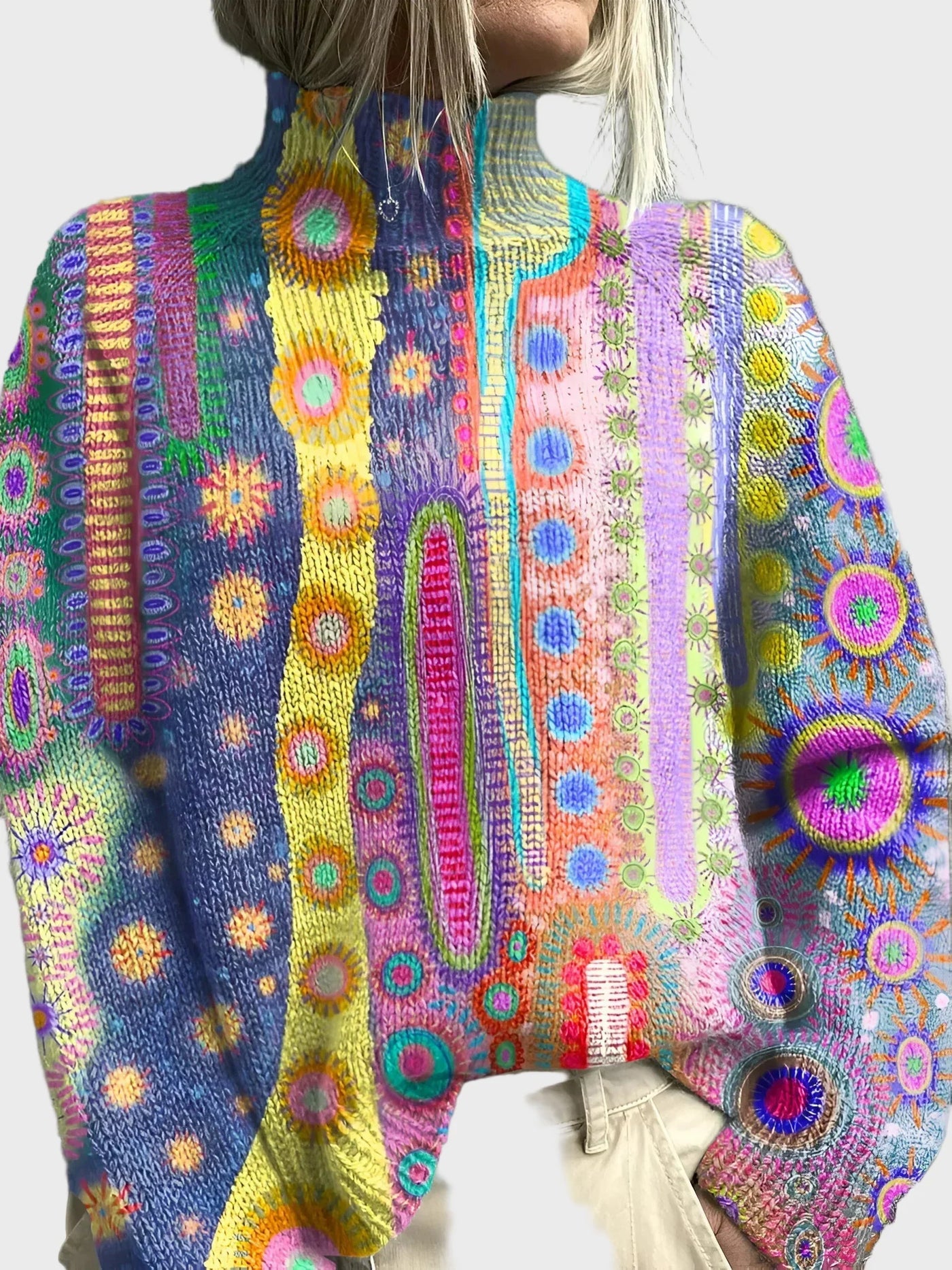 Knitted high-neck sweater