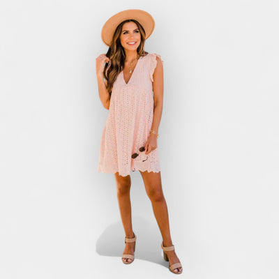 Summer dress with hidden shorts and pockets