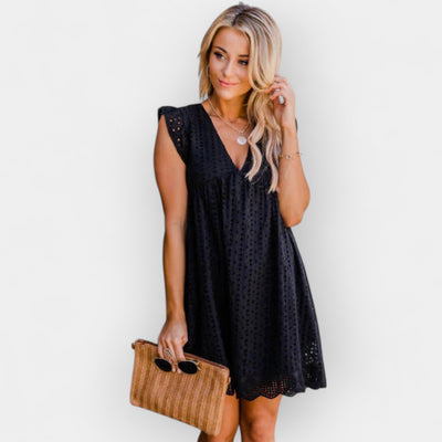 Summer dress with hidden shorts and pockets