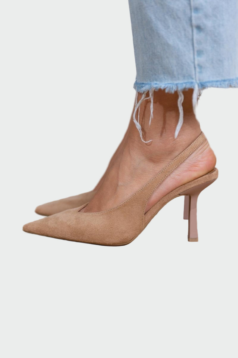 Heels with a back strap