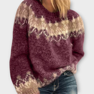 Knitted sweater with a timeless design