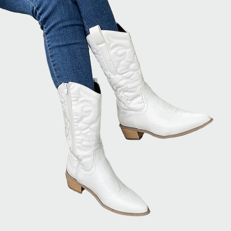 Metallic style cowgirl boots